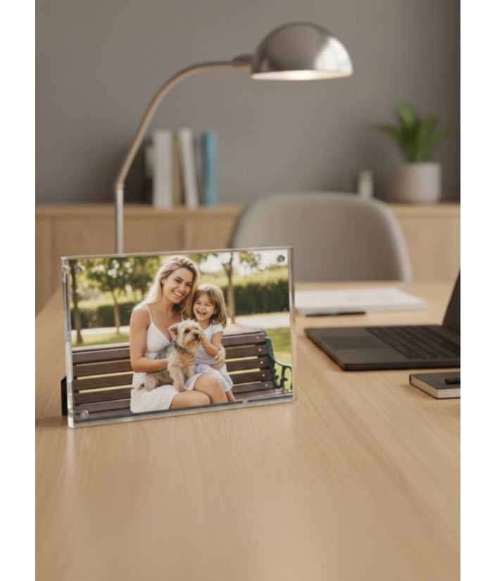 Creative Planet 5R Acrylic Photo Frame. An Elegant Picture Frame of High Clarity, Modern Stylish & Transparent. Organize and Protect Your Photos, Great Gift for Birthday, Girlfriend, Husband, Wife. - Image 4